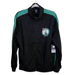 NBA NWT Celtics Full Zip Track Jacket Black Green Size M